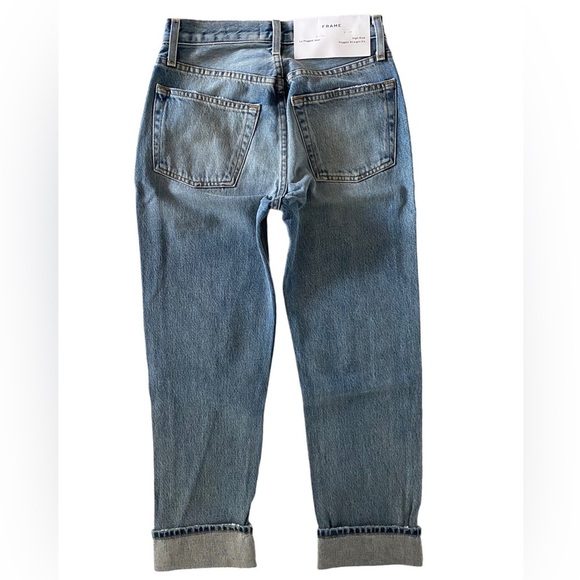 FRAME Le Pegged Jean High Rise Straight Leg Jean Gladys Wash NWT - Picture 6 of 9